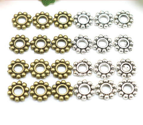 Jewelry finding & components parts Small spacer 6 mm Tibetan silver snowflakes Bronze  bracelet sweater chain accessories #JZ528 ► Photo 1/2