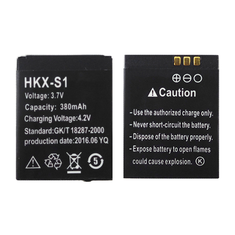 HKX-S1 battery smart watch phone 380mAh battery long time standby battery HKX-S1 ► Photo 1/6