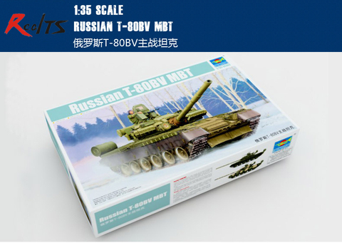 RealTS Trumpeter model 05566 1/35 Russian T-80BV MBT plastic model kit ► Photo 1/1