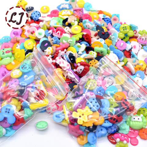 50pcs random mixed colorful cartoon button DIY Scrapbooking buttons clothes accessories handmade crafts children's sewing button ► Photo 1/4
