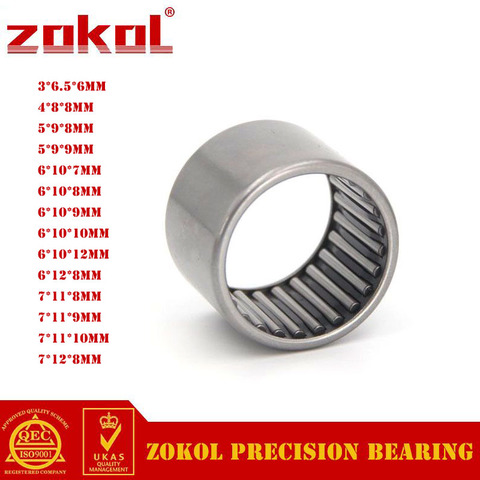 ZOKOL HK0306 HK0408 HK0508 HK0509 HK0607 HK0608 HK0609 HK0610 HK0612 HK0708 HK0709 Drwan Cup Caged Needle Roller Bearing ► Photo 1/4
