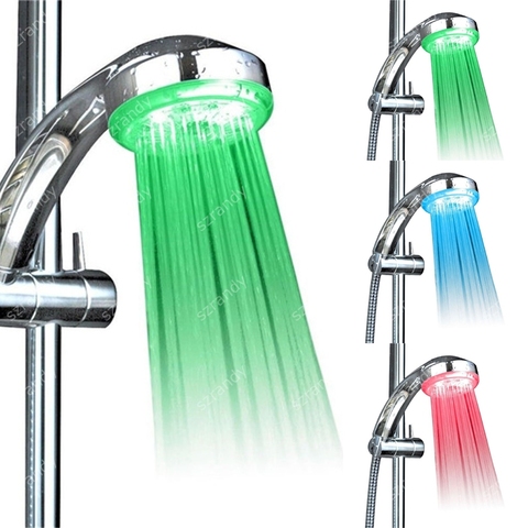 Romantic Temperature sensitive Sensor 3 Color LED Light Shower Head 8008-A19 ► Photo 1/6