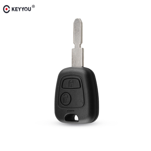KEYYOU Replacement Remote Car Key Case Fob 2 Button for Peugeot 406 407 307107 205 206 207 Uncut Blade ► Photo 1/6