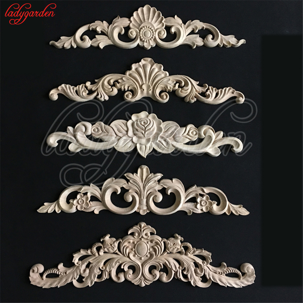 Wood Carved Decal Corner, Decals For Furniture Wooden