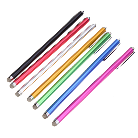 Universal Metal Micro-Fiber Touch Screen Devices Pen Stylus Capacitive Pencil for iPod/iPad/Mobile Phone/Tablet/Pad/PC ► Photo 1/6