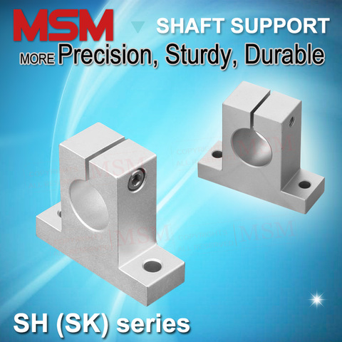 MSM SH (SK) Vertical Shaft Support 10pcs/lot SK8 SK10 SK12 SK13 SK16 SK20 SK25 SK30 Aluminium Linear Rail End Support (mm) ► Photo 1/3