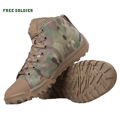 FREE SOLDIER outdoor sports tactical military men's shoes with lightweight trekking for camping ,hiking climbing shoes ► Photo 1/6