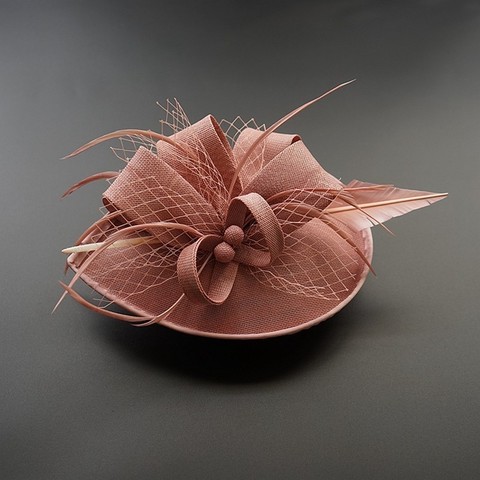 Women Chic Fascinator Hat Cocktail Wedding Party Church Headpiece Fashion Headwear Feather Hair Accessories Sinamay Fascinators ► Photo 1/6