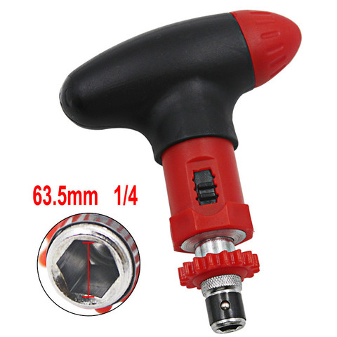 High quality Manual T - type ratchet screwdriver quick bolt driver  batch 6.35 mm can rotate forward  reverse ► Photo 1/6