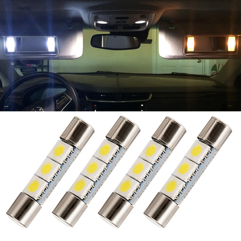 4x 29mm 6614F/6641/6614/F30-WHP/TS-14V1CP LED Interior Bulbs For Car Sun Visor Vanity Mirror Lights Replacement Halogen bulb ► Photo 1/6