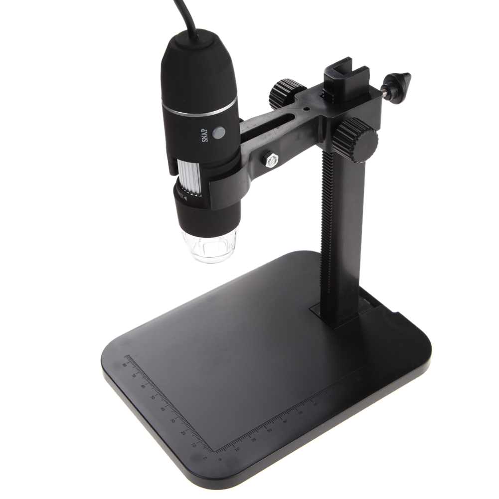 UKLLYY Borescope Electronic Microscope 1000X Digital USB Interface Electronic Microscope Magnifier 8 LEDs Metal Bracket Stand