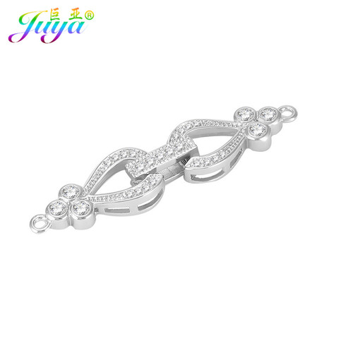 Juya DIY Natural Stone Pearl Jewelry Making Findings Supplies Decorative Flower Heart Charm Closure Connector Clasps Accessories ► Photo 1/6