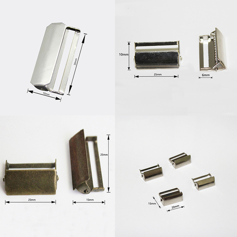Silver/Antique Bronze Metal Suspenders Adjust Buckles Craft Clips Garment Accessories 20mm 25mm 30mm 30 pcs/lot ► Photo 1/6