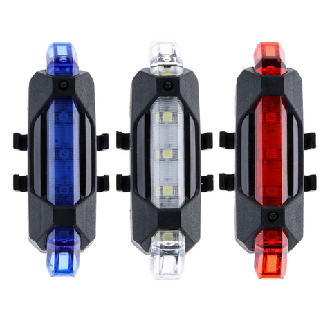Portable USB Rechargeable Bike Bicycle LED Taillight Rear Safety Warning Light Taillight  Lamp Super Bright Bike Accessories ASD ► Photo 1/6