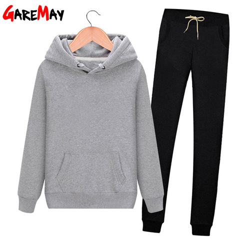 Women's Cotton Tracksuit Harm Sweat Pants and Hoodie Set Women Casual Long Sleeve 2 Pieces Womens Sweat Suits Outfits Hooded ► Photo 1/6