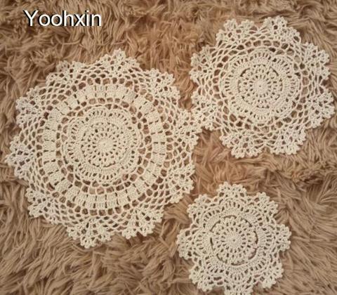 Modern Cotton Placemat Cup Coaster Mug Kitchen Christmas Dinner Table Place Mat Cloth Lace Crochet Tea Coffee Doily Drink Pad ► Photo 1/4