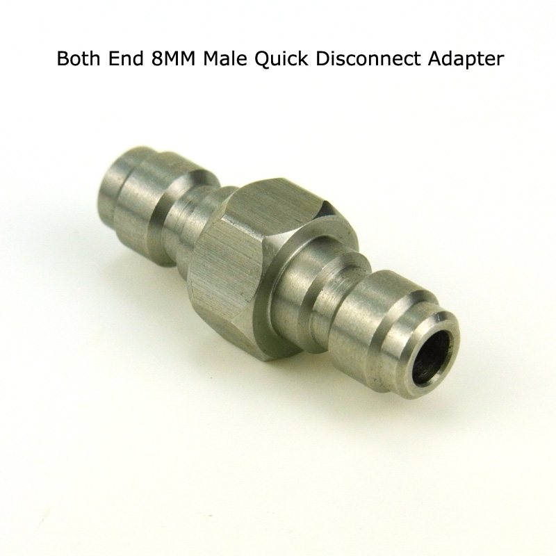 Double Male Quick-Disconnect Coupling Adaptor for PCP Airsoft Air Gun Paintball 