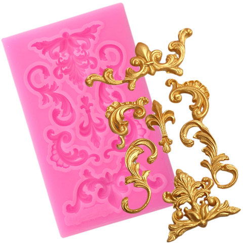 Sugarcraft Vintage Relief Border Silicone Mold Scroll Fondant Molds Cake Decorating Tools Candy Chocolate Gumpaste Mould ► Photo 1/6