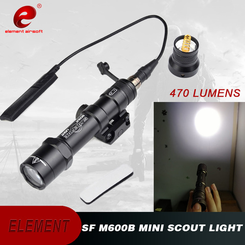 Element Airsoft Flashlight Tactical Light For Hunting Surefir M600 470 Lumen M600B Airsoft Gun Light Weapon Light EX410 ► Photo 1/6