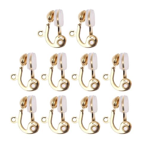 10Pc Clip-on Earring Converter Non-pierced Ear Hoop With Comfort Earring Cushion ► Photo 1/6