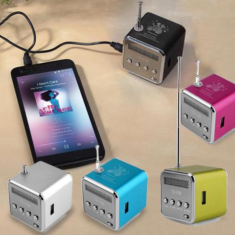 NEW Seller Recommend Portable Mini Support SD TF Card Micro USB Stereo Super Bass Speaker MP3/4 Music Player FM Radio Display IB ► Photo 1/6