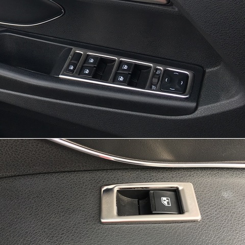 stainless steel interior door window switch control decorative cover trims for Lada Vesta sedan universal Cross ► Photo 1/2