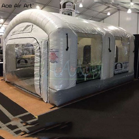 Mobile mini design inflatable car/auto spray booth,garage painting tent with removable clearance doors for sale ► Photo 1/1