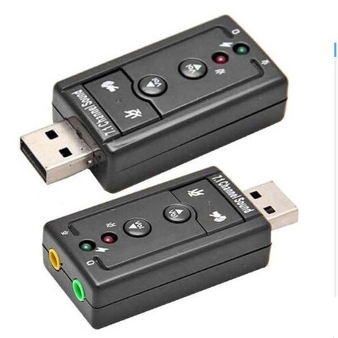 External USB Audio Sound Card Adapter 3D VIRTUAL 7.1CHANNEL For PC LAPTOP WIN7 8 new new ► Photo 1/5