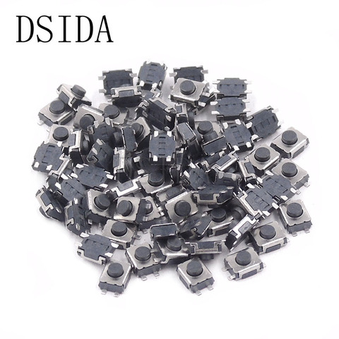 100Pcs/lot 3x4x2MM Mini Micro button tact switch 4 pin SMD Little Turtle 3*4*2MM button small switch ► Photo 1/1