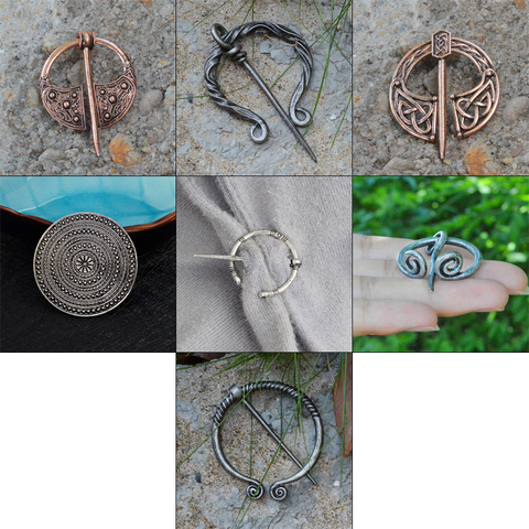 Viking Brooch Collection Vintage Penannular Shoulder Shawl Scarf Clasp Cloak Pin Medieval Jewelry Norse Viking Metal Pin Badge ► Photo 1/6