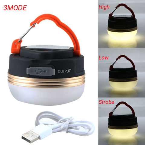 Mini Portable Camping Lights 3W LED Camping Lantern Waterproof Tents lamp Outdoor Hiking Night Hanging lamp USB Rechargeable ► Photo 1/6