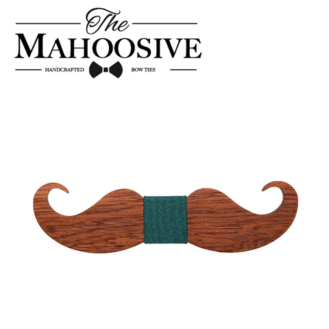 Mahoosive Mustache Old School fashion wood bowtie butterfly gravatas gravatas para homens corbatas goom kravat bow ties for men ► Photo 1/6