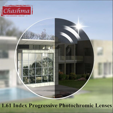 Chashma Aspheric Surface 1.61 Index Interior Digital Progressive Free Form Verifocal Photochromic Lenses Colored Lens Wide Field ► Photo 1/1