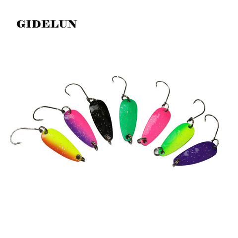 7pcs Mix Colors 2.8cm 2.5g Fishing Wobblers Swimbait Trout Lure Fishing Spoon ► Photo 1/6