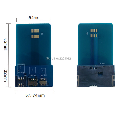 SIM Card Pinboard Adapter Converter to Smart IC Card Extension for SIM Micro SIM Nano 2FF, 3FF, 4FF SIM Card ► Photo 1/3