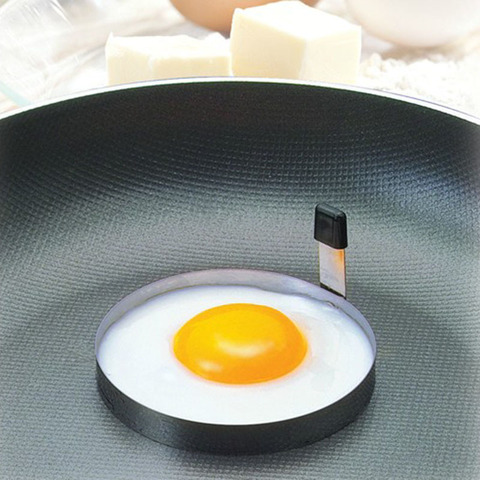 New Home Kitchen Round Shaped Cook Fried Egg Mold Pancake Stainless Steel Egg Mould Random Pattern #9507 ► Photo 1/5
