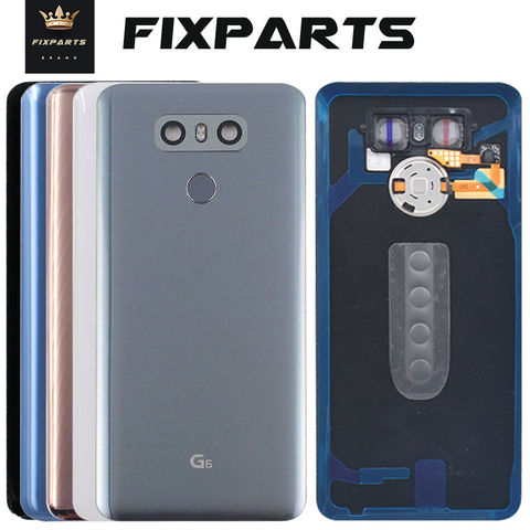 Glass Battery Cover For LG G6 H870 H870DS H871 H872 H873 LS993 US997 VS998 Rear Housing Back Case + Touch ID Boutton Camera Lens ► Photo 1/6