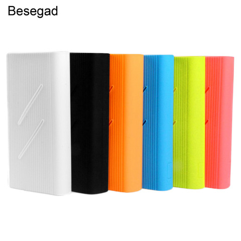 Besegad Silicone Protector Case Cover Skin Shell Sleeve for Xiaomi Xiao Mi Xiomi 20000mAh Power Bank 2C Powerbank Accessories ► Photo 1/6