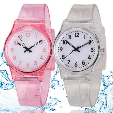 30M Waterproof Children Watch Casual Transparent Watch Jelly Kids Boys Watch Girls Wrist Watches clock relogio montre enfant ► Photo 1/6