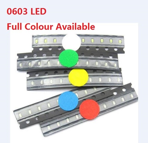 5 colors * 20pcs=100pcs 0603 0805 1206 3528(1210) 5050 LED Kit Assortment SMD LED Diode Kit Red Yellow Blue Green White ► Photo 1/4
