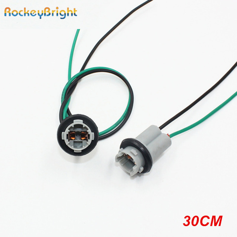 Rockeybright Car OEM 30CM T10 led bulb Connector W5W 168 194 Car Lamp Cable Auto Bulb Wire Light T15 LED Bulbs Socket adapter ► Photo 1/6