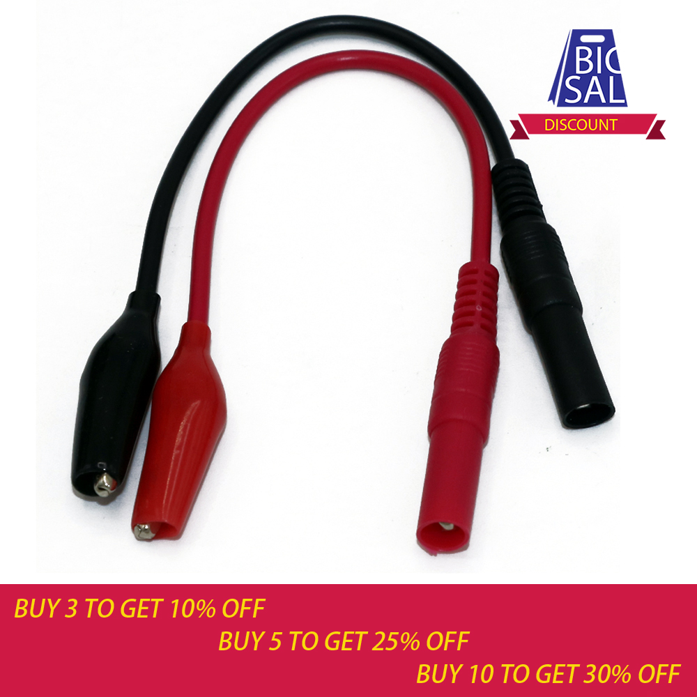 Hot 1 Pair Banana Plug To Test Hook Clip Probe Lead Cable For MultimeterVI 