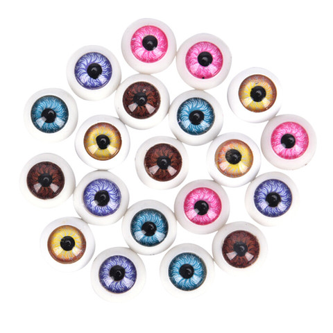10pcs(5pairs) 12mm Doll Eyeballs Half Round Acrylic Eyes for DIY Doll Bear Crafts Mix Color Plastic Doll EyeBall Doll Toy Parts ► Photo 1/6
