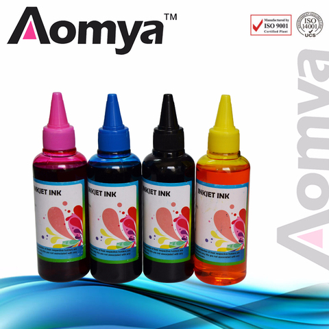 Aomya 4x100ml Universal Dye Refill Ink Kit Compatible for Epson for HP for Canon  for Brother Inkjet Printer Ink & Ciss Ink ► Photo 1/4