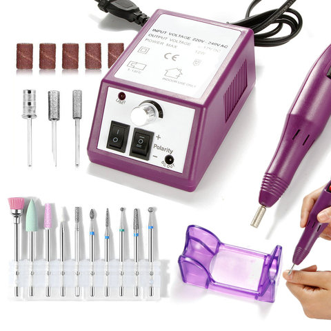 Nail Drill Electric Apparatus for Manicure 10pcs Milling Cutters Drill Bits Set Gel Cuticle Remover Pedicure Machine Nail Art ► Photo 1/6