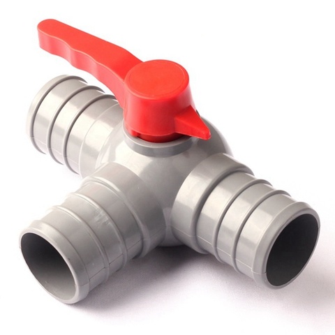 G 2''/50mm Drip Irrigation Tape Equal Tee Ball Valve Connector PVC Material Thicken Durable Brand NNW Micro Spray/Drip Fittings ► Photo 1/5