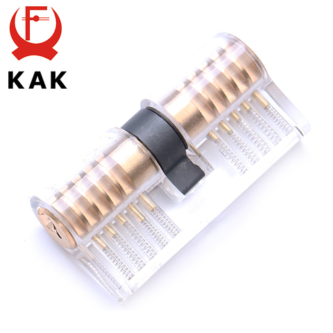 KAK Cutaway Transparent Copper Locks Training Skill Professional Visible Practice Padlocks Lock Pick Locksmith Supplies ► Photo 1/6