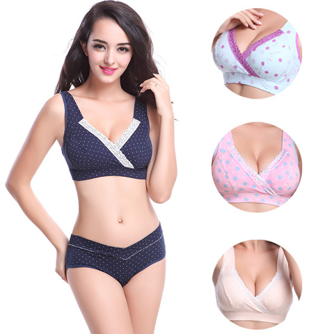 Maternity Nursing Bra Pregnant Breastfeeding Pregnancy Women Underwear  Breast Feeding Breathable Cotton Bra 