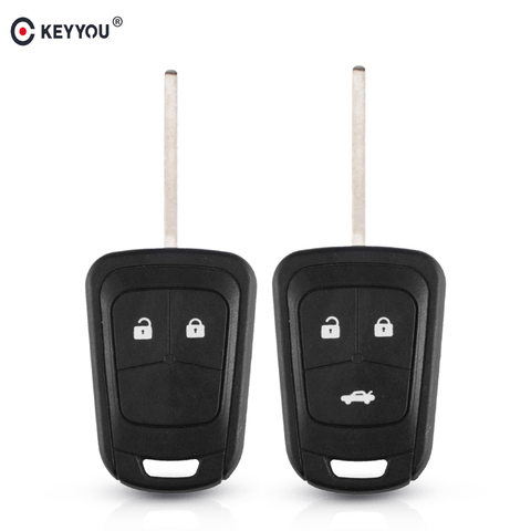 KEYYOU 2/3 Buttons Remote Key Shell for Chevrolet Camaro Sonic Cruze Malibu Volt Spark Equinox Key Fob Case Car Accessories ► Photo 1/6