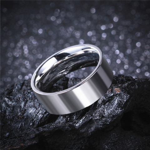 Soul Men 8mm Classic 316L Stainless Steel Wedding Anniversary Rings Hot Sale Flat Ring In Russian Brazil Size 5 to 15 ► Photo 1/2